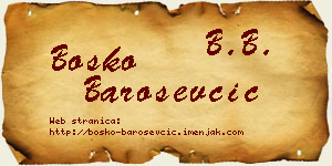 Boško Baroševčić vizit kartica